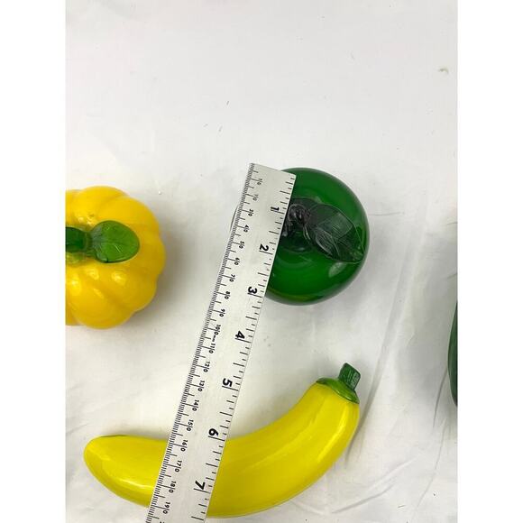 VTG Murano Style Hand Blown Glass Fruits & Vegetables Apple Squash Banana Corn - Picture 12 of 14